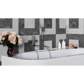 Смеситель для ванной Kroner KRP Edelstahl Klassisch-ESG070 с душевым гарнитуром никель CV022997