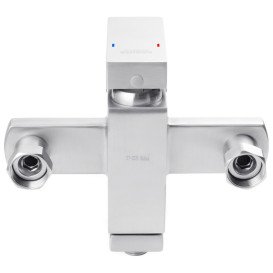 Смеситель для ванной Kroner KRP Edelstahl Kubus-ESG070 с душевым гарнитуром никель CV023011