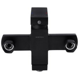 Змішувач для ванної кімнати Kroner KRP Edelstahl Kubus-SCH060 з душовим гарнітуром чорний CV025652