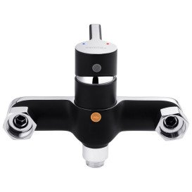 Змішувач для ванної кімнати Kroner KRP Essen-SCH060 з душовим гарнітуром хром/чорний CV024326