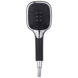 Змішувач для ванної кімнати Kroner KRP Essen-SCH070 з душовим гарнітуром хром/чорний CV024330