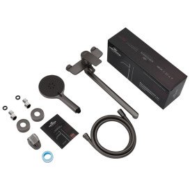 Змішувач для ванної кімнати Kroner KRP Graz-GRP070 з душовим гарнітуром графіт CV031334