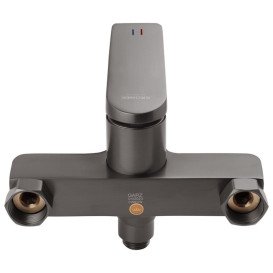 Смеситель для ванной Kroner KRP Graz-GRP060 с душевым гарнитуром графит CV031335