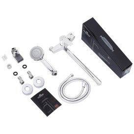 Змішувач для ванної кімнати Kroner KRP Hagen-C071 з душовим гарнітуром хром CV032244