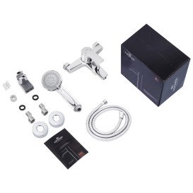 Змішувач для ванної кімнати Kroner KRP Hagen-C06 з душовим гарнітуром хром CV032255