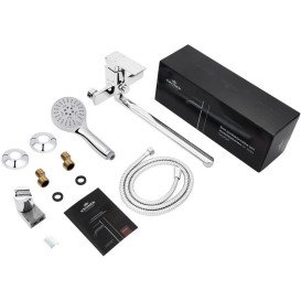 Смеситель для ванной Kroner KRP Harz-C070 с душевым гарнитуром хром CV023617