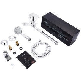 Смеситель для ванной Kroner KRP Konstante-C070 с душевым гарнитуром хром CV023588