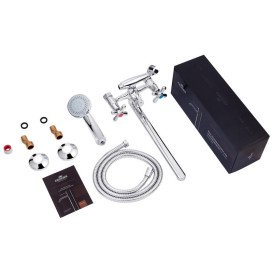 Змішувач для ванної кімнати Kroner KRP Royce-C070 з душовим гарнітуром хром CV029047