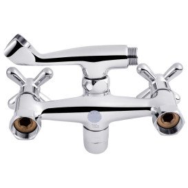 Смеситель для ванной Kroner KRP Royce-C072 с душевым гарнитуром хром CV029048