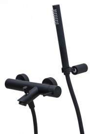 Змішувач для ванни Paffoni Light змішувач з ручним душем чорний матовий LIG 023 NO