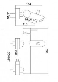 Змішувач для ванни Paffoni Light змішувач з ручним душем чорний матовий LIG 023 NO