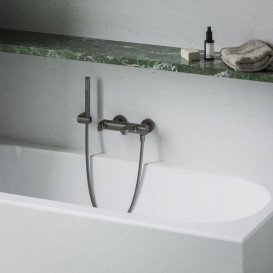 Змішувач для ванної кімнати Ravak Eleganta настінний одноважільний графіт матовий X070330