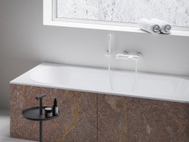 Смеситель для ванной Ravak Eleganta с душевым гарнитуром матовый белый X07S134