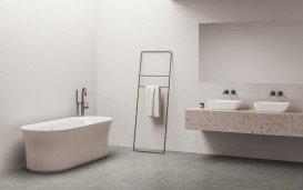 Смеситель для ванной Ravak Espirit напольный с душевым гарнитуром графит матовый X070502