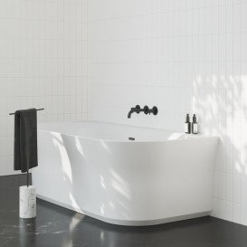 Смеситель для ванной Ravak Espirit настенный двухрычажный черный матовый X070277