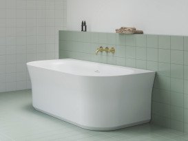 Змішувач для ванної кімнати Ravak Espirit настінний двоважільний золото матове X070601