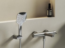 Смеситель для ванной Ravak Nox однорычажный матовая нержавеющая сталь X070646