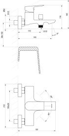 Змішувач для ванної Ravak Plan одноважільний хром X070508
