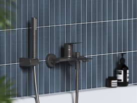 Смеситель для ванной Ravak Plan однорычажный графит матовый X070654