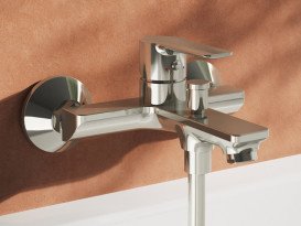 Смеситель для ванной Ravak Solar с душевым гарнитуром хром глянцевый X07S105