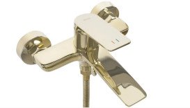 Змішувач для ванної кімнати Rea Avalon одноважільний з душовим гарнітуром золото REA-B1129