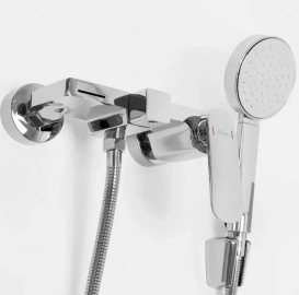 Змішувач для ванної Rea Berg одноважільний з душовим гарнітуром хром REA-B2037