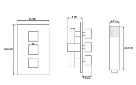 Змішувач для ванної Rea Brito з душовим гарнітуром хром REA-P0801KPL-W