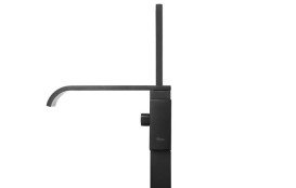 Змішувач для ванної кімнати Rea Carat підлоговий з душовим гарнітуром чорний REA-B5423