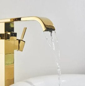 Змішувач для ванної Rea Carat з душовим гарнітуром золото REA-B5231