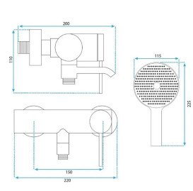 Смеситель для ванной Rea Clif однорычажный с душевым гарнитуром матовое золото REA-B4242