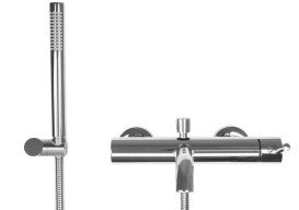 Змішувач для ванної Rea Lungo одноважільний з душовим гарнітуром хром REA-B6641