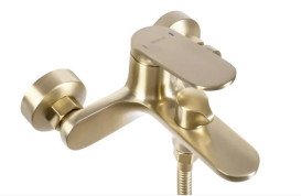 Змішувач для ванної Rea Marco одноважільний з душовим гарнітуром матове золото REA-B5942