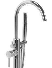 Змішувач для ванної Rea Mono підлоговий з душовим гарнітуром хром REA-B2715