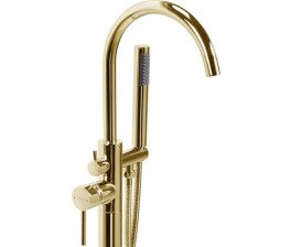 Змішувач для ванної Rea Mono з душовим гарнітуром золото REA-B1130
