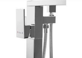 Смеситель для ванной Rea Tery напольный с душевым гарнитуром хром REA-B5305