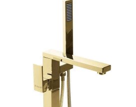 Змішувач для ванної Rea Tery з душовим гарнітуром золото REA-B5306