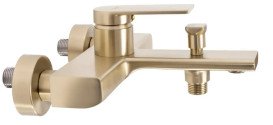 Змішувач для ванної кімнати Rea Verso одноважільний з душовим гарнітуром матове золото REA-B6565