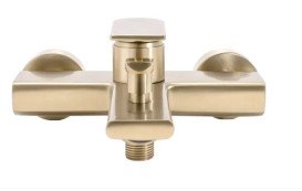 Змішувач для ванної кімнати Rea Verso одноважільний з душовим гарнітуром матове золото REA-B6565