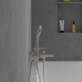 Змішувач для ванної кімнати Villeroy & Boch Architectura Square одноважільний матовий нікель TVT12500100064