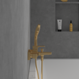 Змішувач для ванної кімнати Villeroy & Boch Architectura Square одноважільний матове золото TVT12500100076