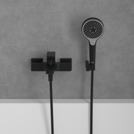 Змішувач для ванної кімнати Villeroy & Boch Architectura Square одноважільний матовий чорний TVT125001000K5