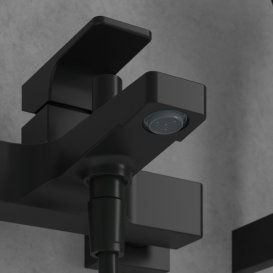 Змішувач для ванної кімнати Villeroy & Boch Architectura Square одноважільний матовий чорний TVT125001000K5