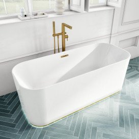 Змішувач для ванної кімнати Villeroy & Boch Conum підлоговий одноважільний матове золото TVT12700400076