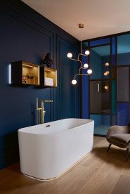 Змішувач для ванної кімнати Villeroy & Boch Conum підлоговий одноважільний матове золото TVT12700400076