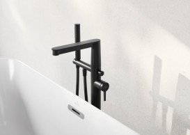 Змішувач для ванної кімнати Villeroy & Boch Conum одноважільний матовий чорний TVT127004000K5