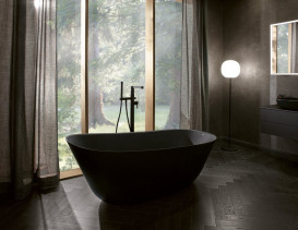 Змішувач для ванної кімнати Villeroy & Boch Conum одноважільний матовий чорний TVT127004000K5