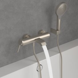 Смеситель для ванной Villeroy & Boch Dawn однорычажный матовый никель TVT10650115264