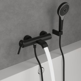 Смеситель для ванной Villeroy & Boch Dawn однорычажный матовый черный TVT106501152K5