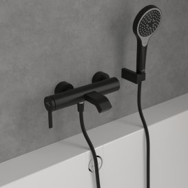 Смеситель для ванной Villeroy & Boch Dawn однорычажный матовый черный TVT106501152K5