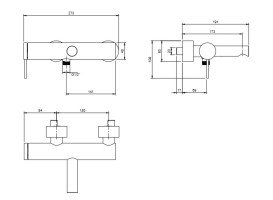 Змішувач для ванної кімнати Villeroy & Boch Loop & Friends одноважільний матовий нікель TVT10650115364